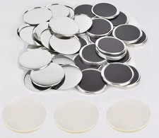 37mm Rubber Magnetic Button Parts Badge Button Maker 100 Sets/Pack
