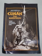 Conan The Barbarian 1982 Original Press Book Brochure Schwarzenegger De Laurenti