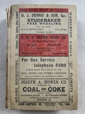 1932 FALL RIVER MA City Directory Genealogy Business Listings Great Depression
