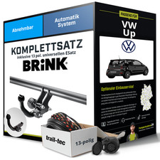 Anhängerkupplung BRINK abnehmbar für VW Up +E-Satz NEU