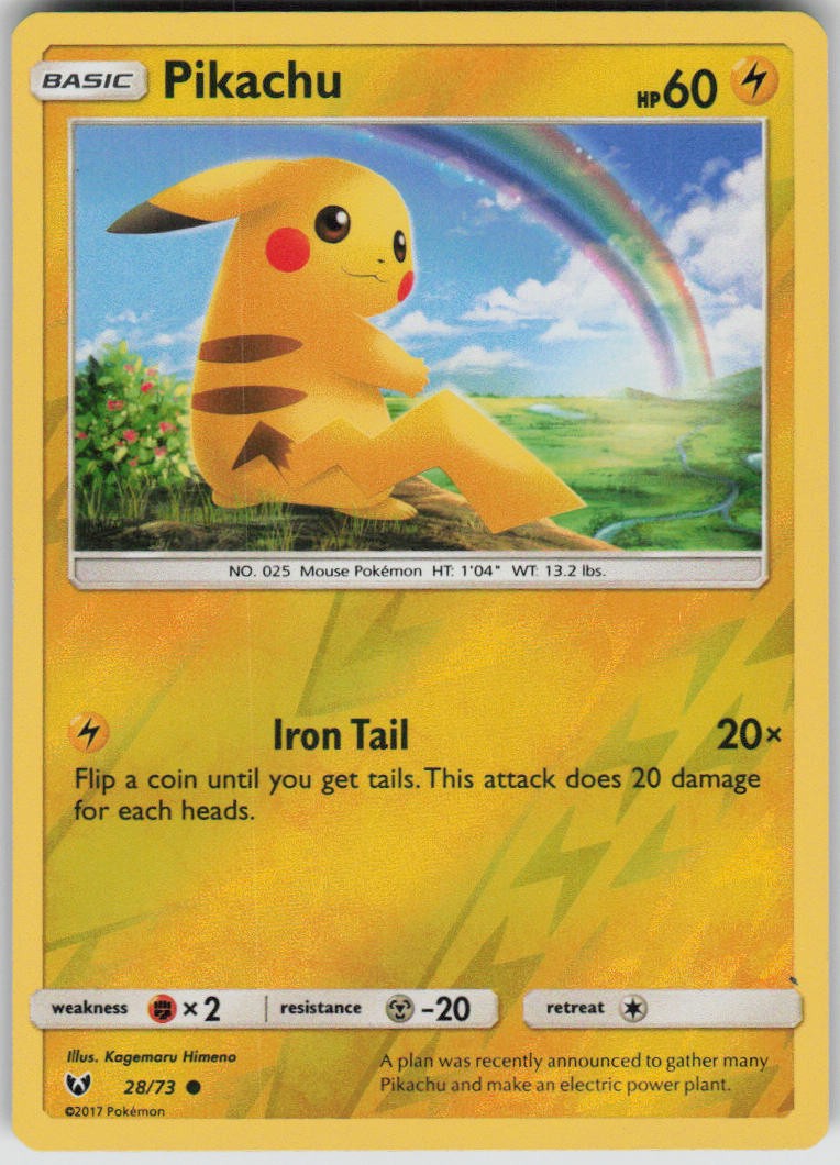 Pokemon Pikachu Common Shining Legends 28/73 NM