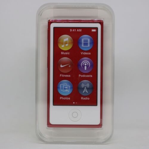 Apple iPod nano 7. Generation Rot (16GB) NEU / Sealed /MP3 / Bluetooth / Händler - Afbeelding 1 van 5