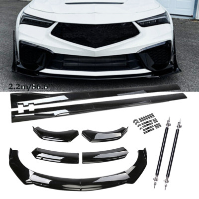 For Acura Integra Front Bumper Lip Splitter Spoiler Glossy Black Body Kit