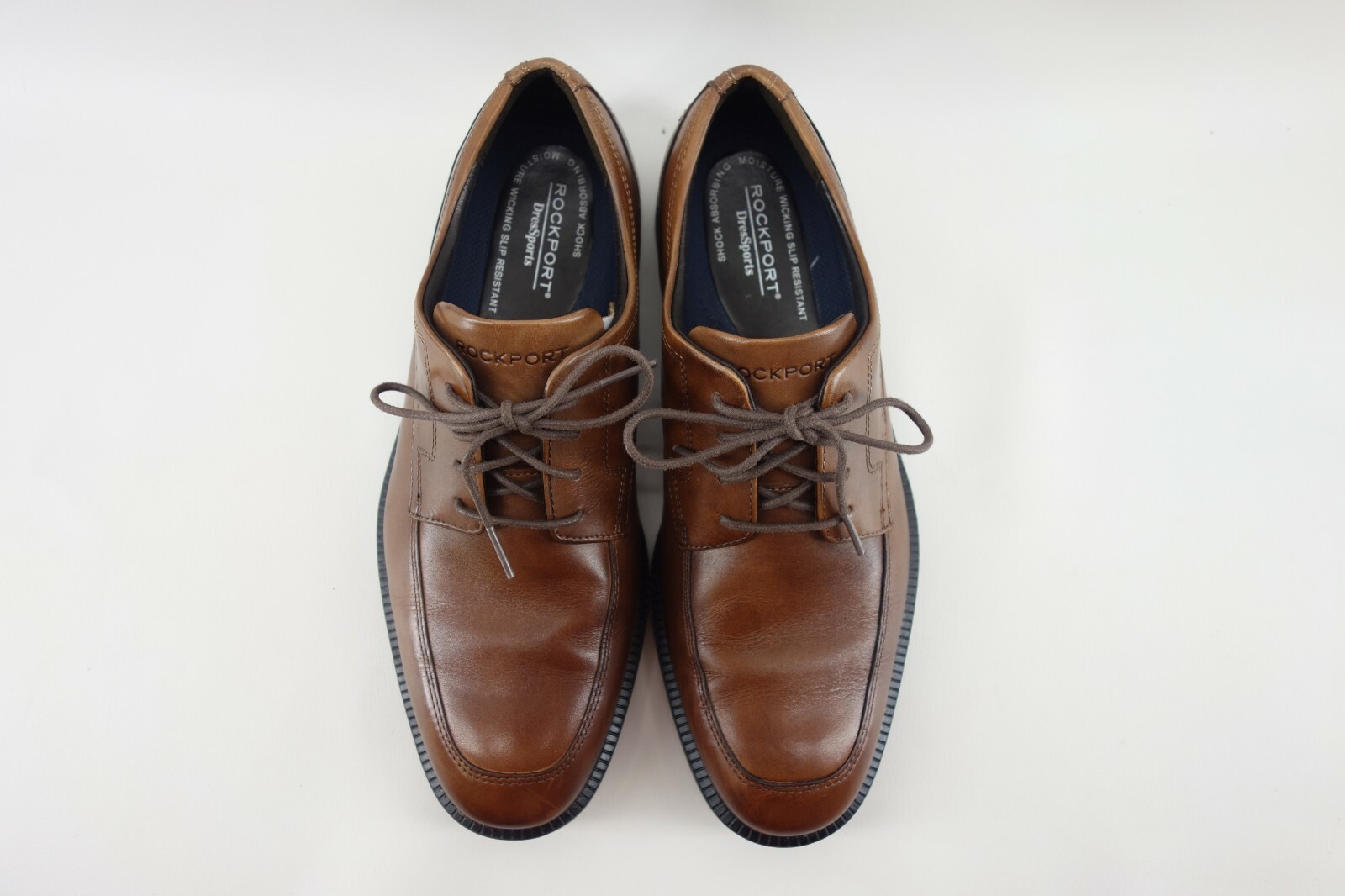 SAOLA ROCKPORT DRESSSPORT UOMO 8 W US MARRONE DP MODERNO GREMBIULE PUNTA SUOLA VIBRAM V80651