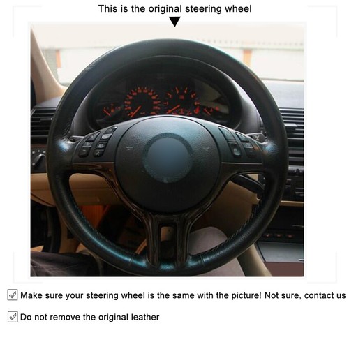 For BMW 5 Series E46 E46 E45 E39 X5 E53 Z3 E36 E37 E38 Car Steering Wheel Cover - Picture 5 of 12