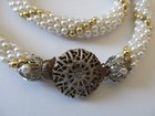 Vintage Twisted Faux Pearl and Gold Bead Necklace — photo 7