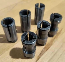 (6) Procunier 3E Size 3 Tapping Collets for Tap Head ALL DIFFERENT 1/2P-1/4