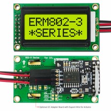 Yellow IIC/I2C/TWI Serial 8x2 Character LCD Display Module for Arduino with Wire