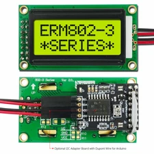 Yellow IIC/I2C/TWI Serial 8x2 Character LCD Display Module for Arduino with Wire