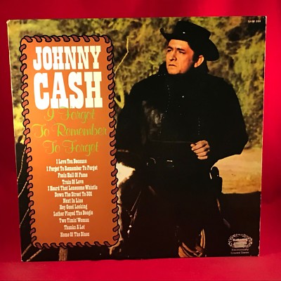 JOHNNY CASH I Forgot To Remember To Forget 1971 UK Vinyl LP Hallmark record   B