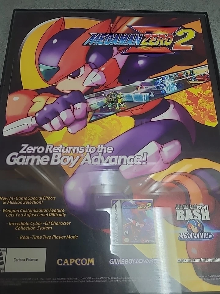 Mega Man Zero 2 Capcom 2003 Print Ad Framed 8.5x11   - Image 2 of 2