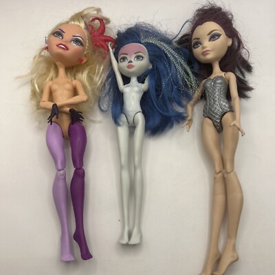 Lot of 3 Ever After Dolls No Clothes