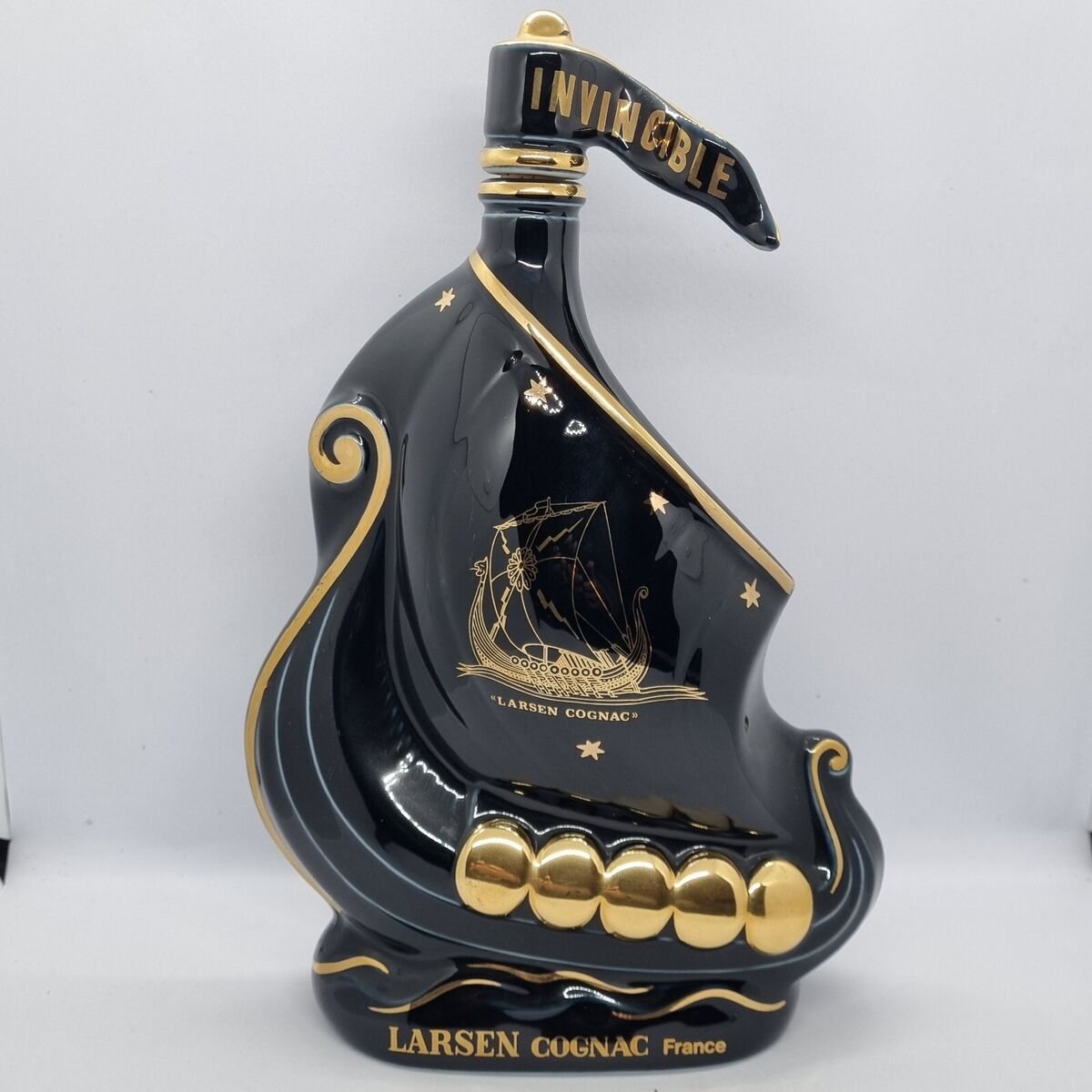 Rare Larsen Cognac Viking Ship Invincible Edition Black And Rare Larsen Cognac Viking Ship Invincible Edition Black And
