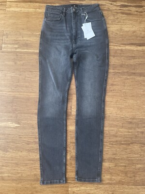 Anine Bing Women Black Zipper High Rise Skinny Denim Jeans Size 28