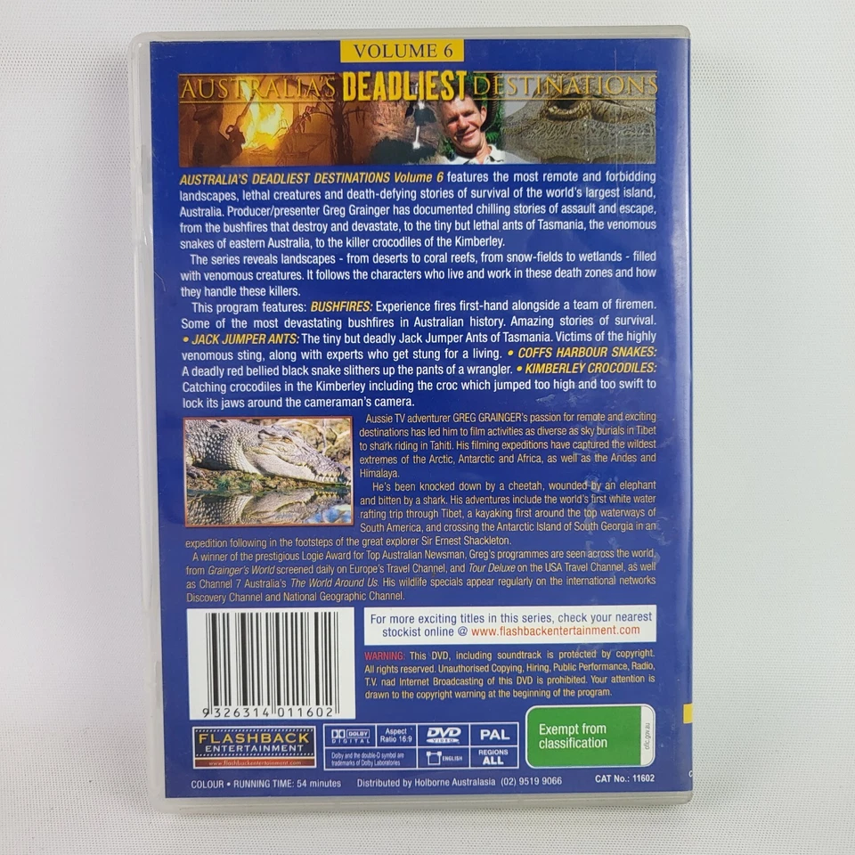 Grainger's World Australia's Deadliest Destinations Volume 6 - DVD -Free Postage - Image 2 of 3