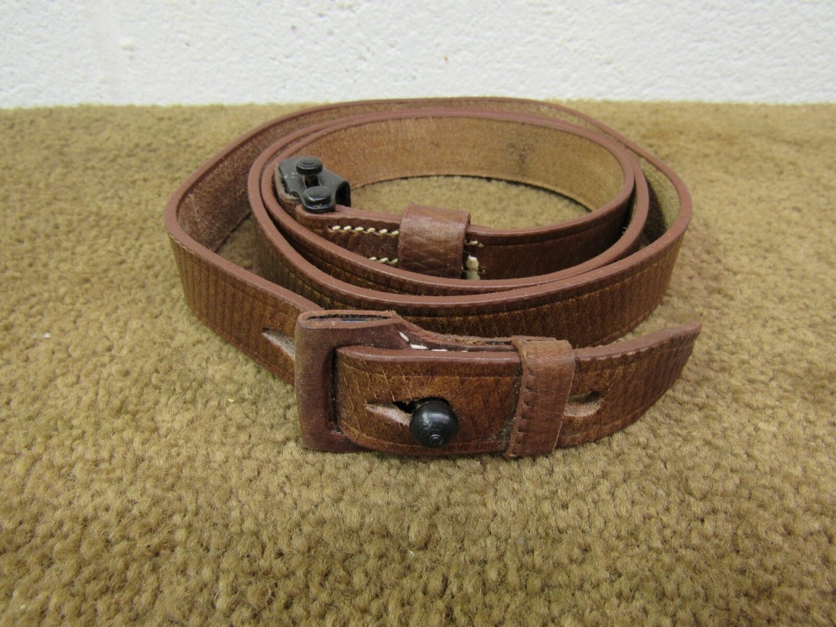 WW2 German K98 Mauser Leather Sling Maker Code & Date Stamp Yugo