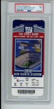 2010 New York Giants 1st GAME METLIFE Stadium Jason Pierre Paul Debut Ticket PSA