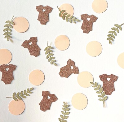 Handgefertigtes Blau & Gold Babyparty Tischkonfetti