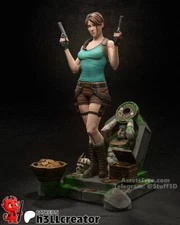 Lara Croft statue figure resun 1/10 unpainted