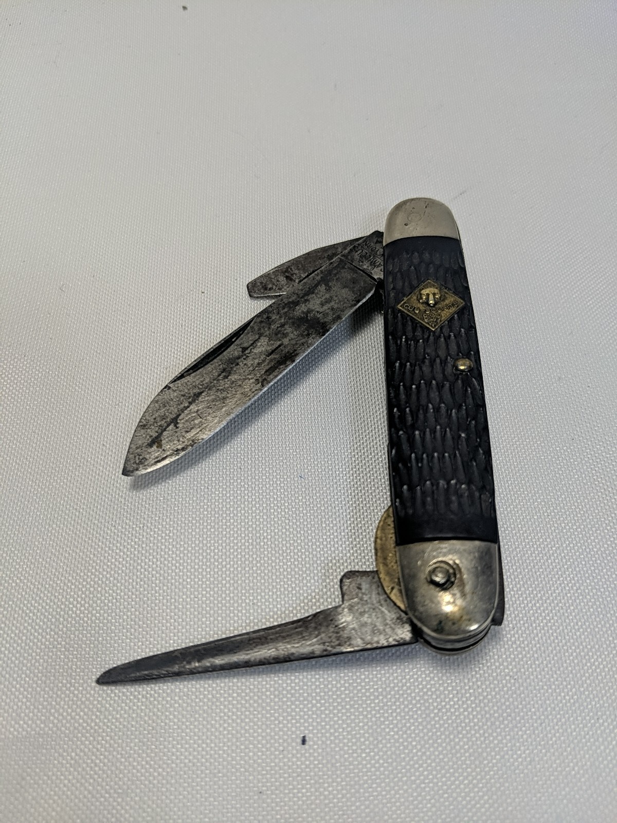 VTG Cub Scout BSA Pocket Knife Camillus New York USA Boy Scout Wolf NAvy Blue eBay