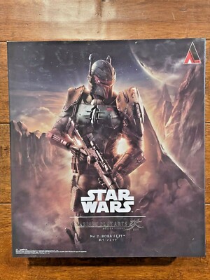 PRE-OWNED SQUARE ENIX STAR WARS PLAY ARTS KAI VARIANT BOBA FETT. FREE SHIPPING