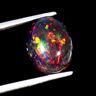 Nero Etiope Opale Lucidato Grezzo Decorato Forma Naturale Opale Gemma 3 - Foto 5