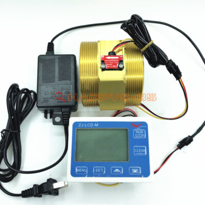 Digitalanzeige Meter ZJ-LCD-M 7.6cm Turbine DN80 Groß Wasser Flow Sensor Neu