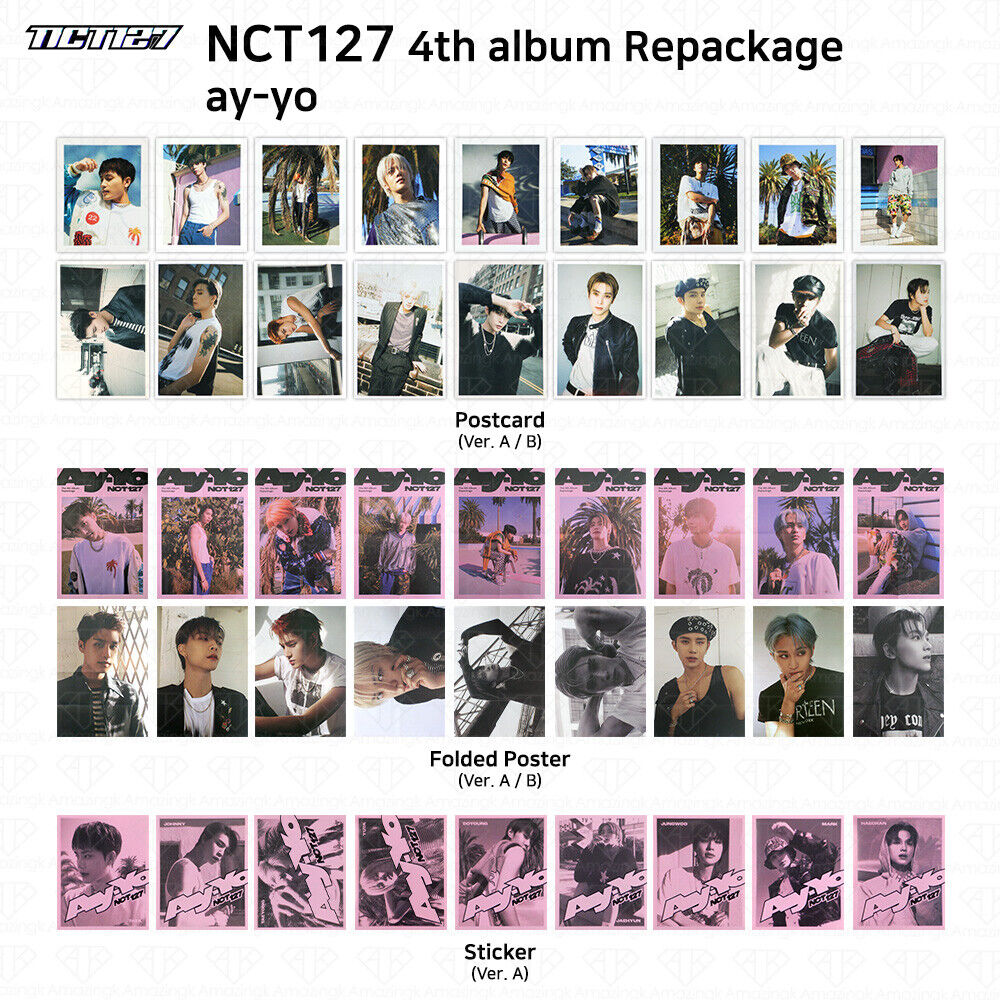 NCT 127 4th Album Repackage Ay-yo Official Postcard Folded NCT 127 4th Album Repackage Ay-yo Official Postcard Folded