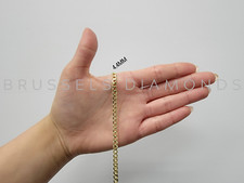 14k Gold Chain Necklace Real Yellow Gold Curb Link 4.4mm 18"-24" Long, Gift