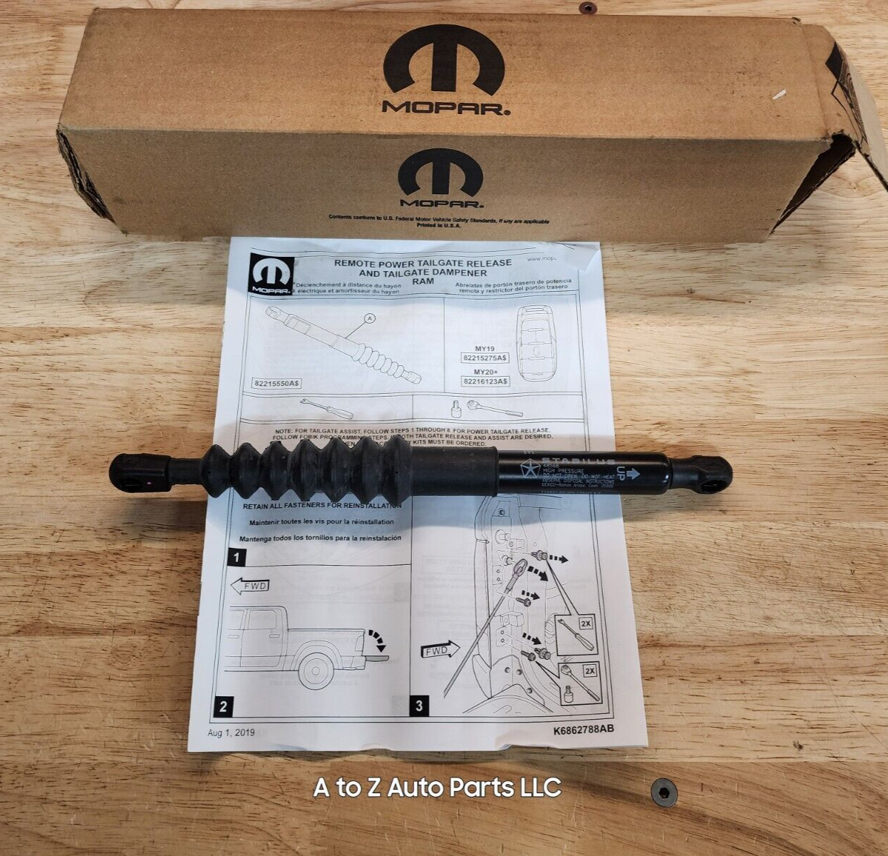 2019 Dodge RAM DT 1500 Liftgate Tailgate Damper Kit Mopar OEM for  