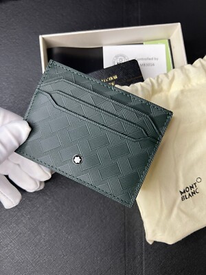 Montblanc Extreme 3.0 Card Holder   British Green 6CC Wallet MB131953 New 2025