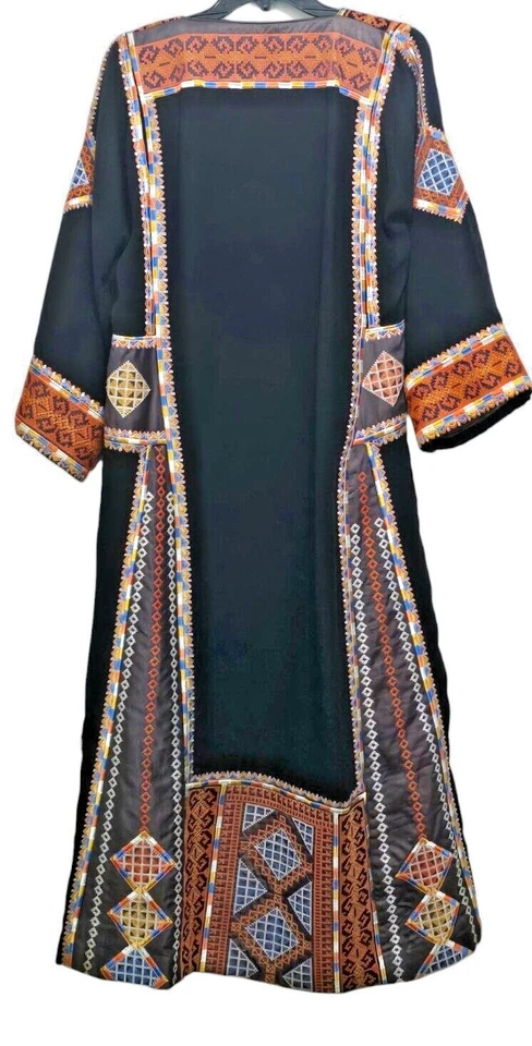 La Cachemira Tradicional Bordada Palestina Fellahi Thobe Usado Foto 4 de 4