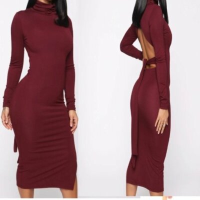 FASHIONNOVA A CASUAL ENCOUNTER OPEN BACK DRESS NEW W/TAG SIZE XL | eBay