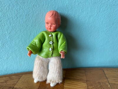 Großes Baby Caco   Puppe Puppenhaus Puppenstube 1:12 dollhouse flexible doll