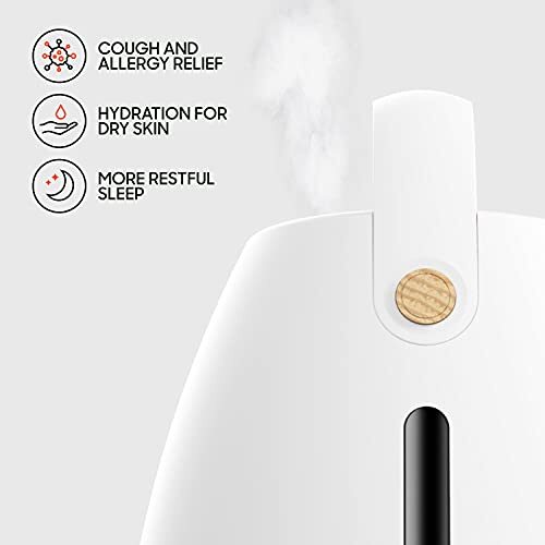 Humidificador ultrasónico Sharper Image MIST 6 con control remoto, blanco - Imagen 4 de 8