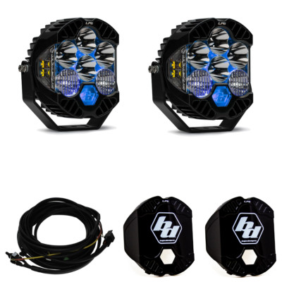 Baja Designs LP6 Pro Driving/Combo Lights w/ Blue Backlight-Wiring-Rock Guards
