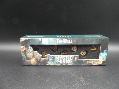 FanRoll Mystic Mines Gemstone Dice - Jasper Polyhedral Set 7 Brand New