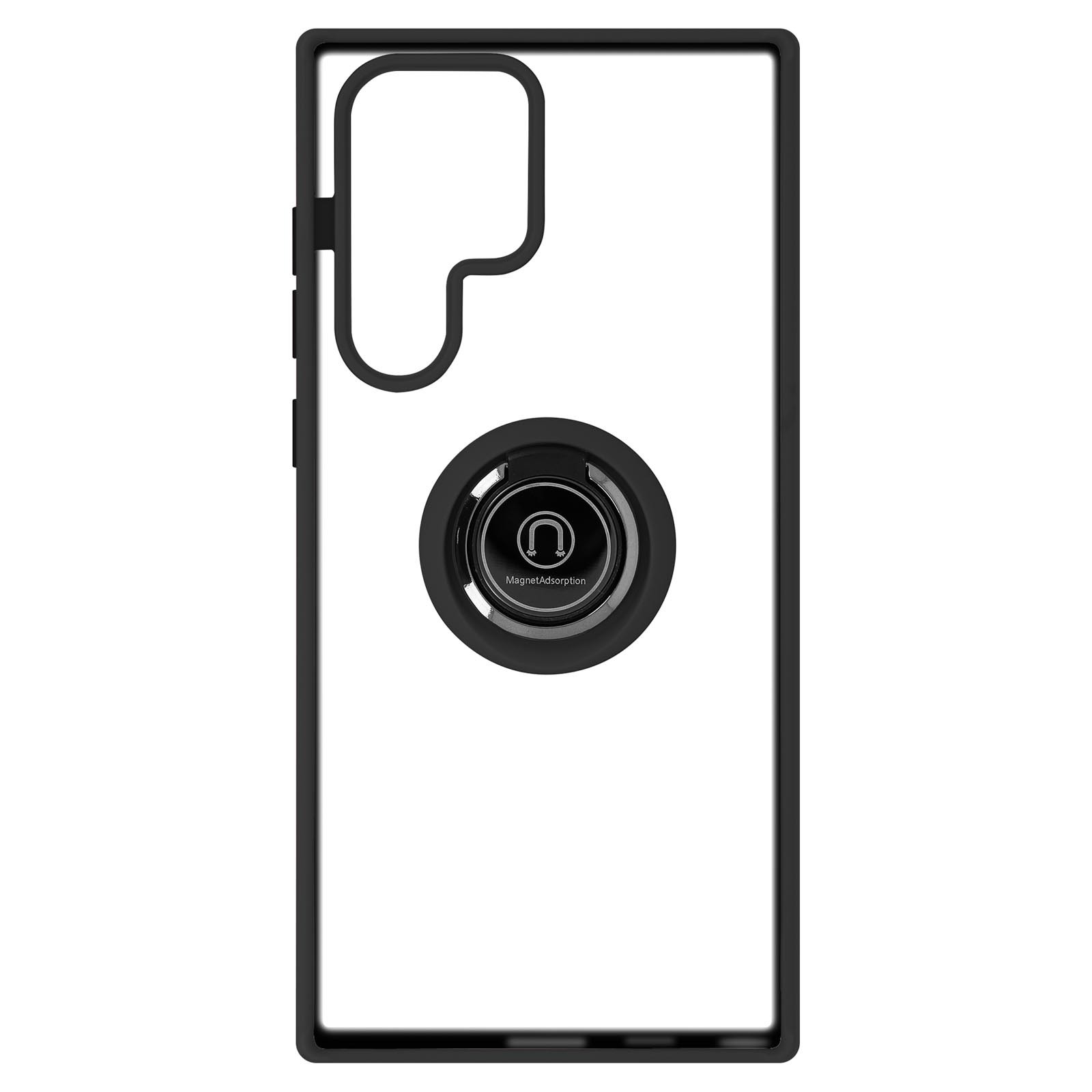 Coque Galaxy S22 Ultra bi-matière rigide avec bague de maintien en alliage premium