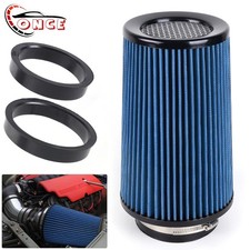 3 3.5 4 High Flow Cold Air Intake Filter Inlet 3 Sizes In 1 10.5 Tall Blue