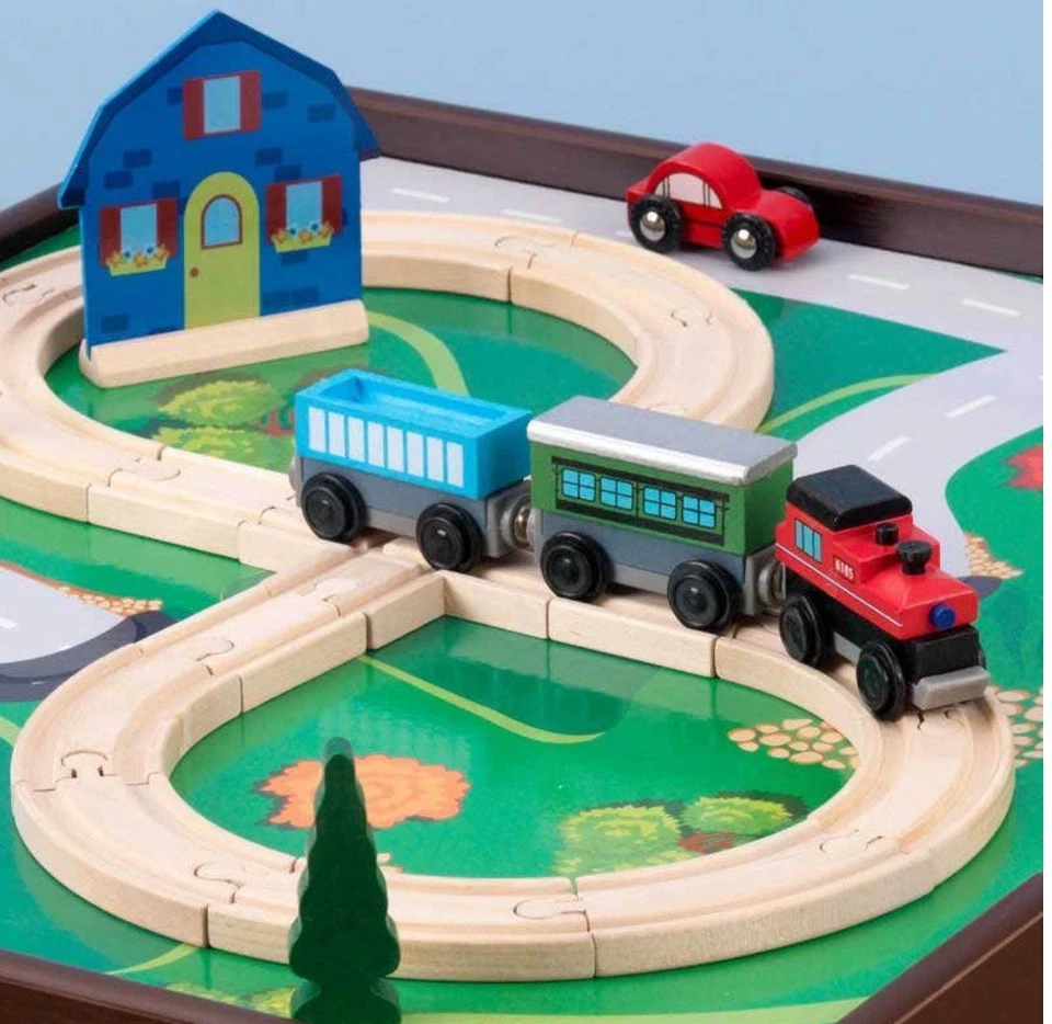 Mesa de actividades KidKraft 2 en 1 con tabla 200 bloques espresso nueva en caja Lego Foto 3 de 4