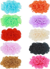 10 PCS Dog Collar Flowers, Multi-Color Pet Bow Ties Flower, Sliding Pet Collar G