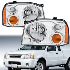 Headlights Headlamps Pair For 01-04 Nissan Frontier Left Right 2001-2004