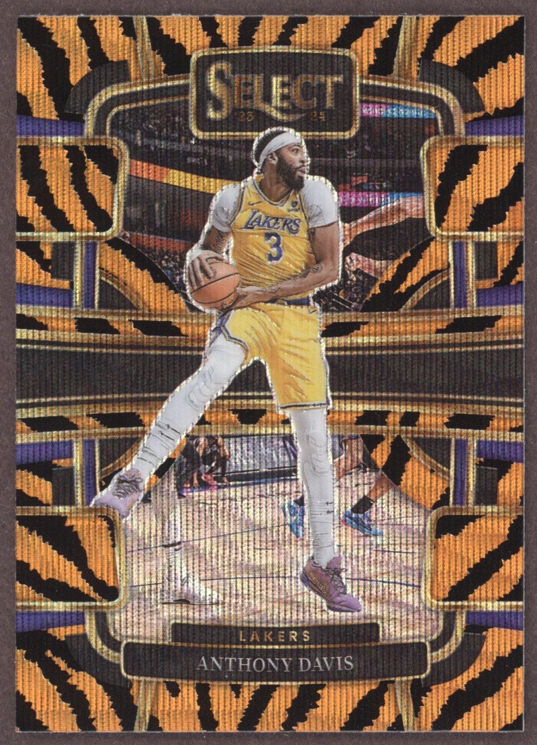 2023-24 Panini Select Anthony Davis #20 Tiger Prizm SSP