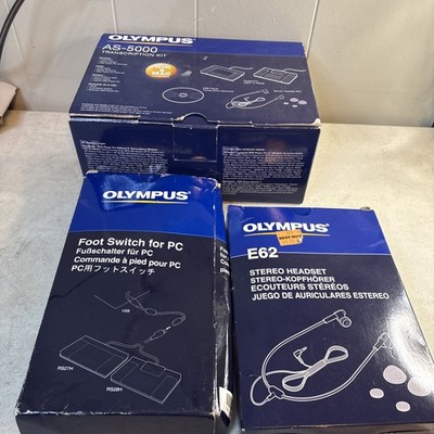 NOS Olympus AS-5000 PC Transcription Kit - Foot Switch RS27 Headset E62