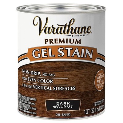 358301 Premium Gel Stain, Quart, Dark Walnut