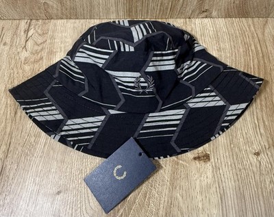 Fred Perry Fischerhut Chevron gestreift schwarz Größe S 49,99 £