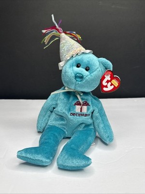 Ty Beanie Baby - DECEMBER the Birthday Teddy Bear (9 Inch) MWMT