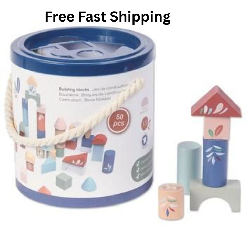 Building Blocks Set 50 blocks in tub with shape sorter liD Baby Toys - Image 2 of 2