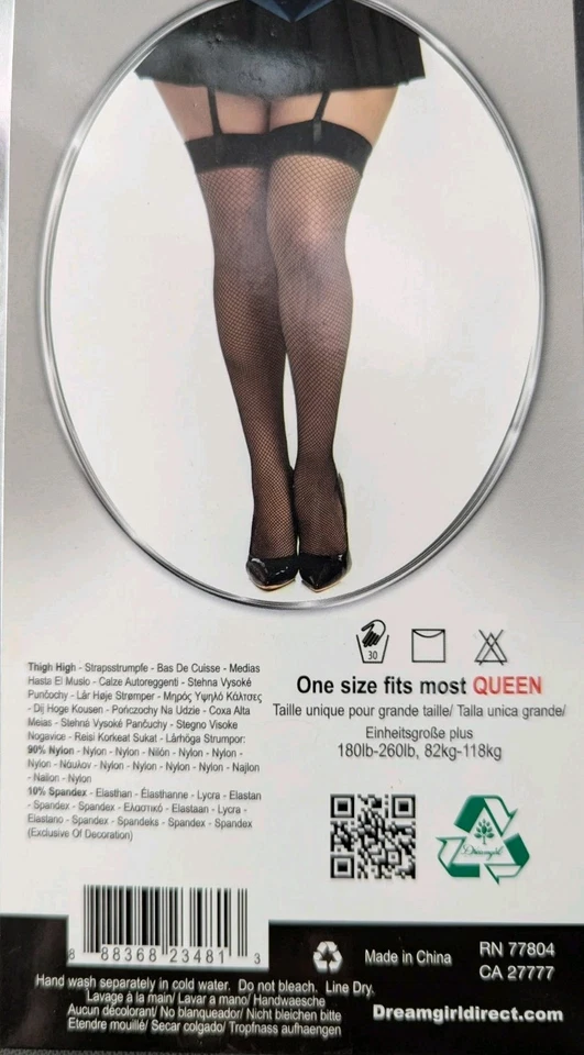 Dreamgirl новый бриллиант сети рыболовная сеть бедра высоты галстук-бабочка акцент черный женщин королева Sz - Изображение 4 из 4