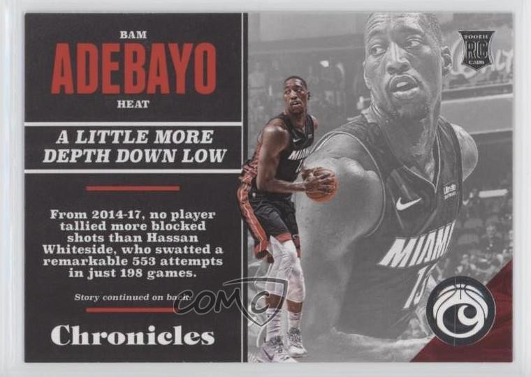 2017-18 Panini Chronicles Rookies Bam Adebayo #101 fm0